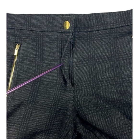 Ann Taylor Cropped Leggings Multicolor Plaid Pockets Size 6 Small Flaw on Length - Picture 8 of 16